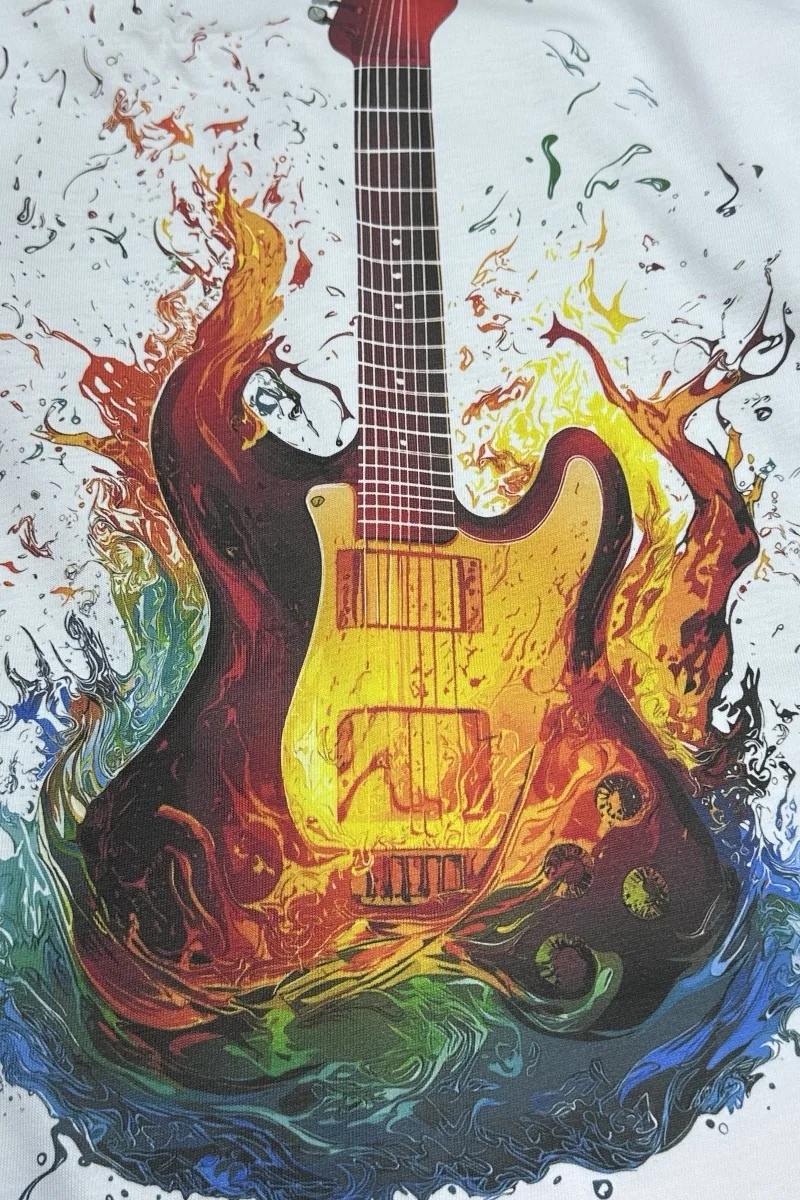 Imprion · guitare flammes · vue complète